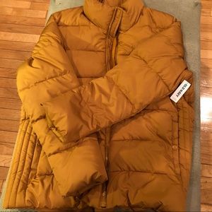 Golden yellow Old Navy puffer jacket